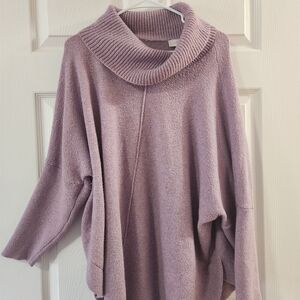 LOFT Dusty Lilac Cowl Neck Sweater